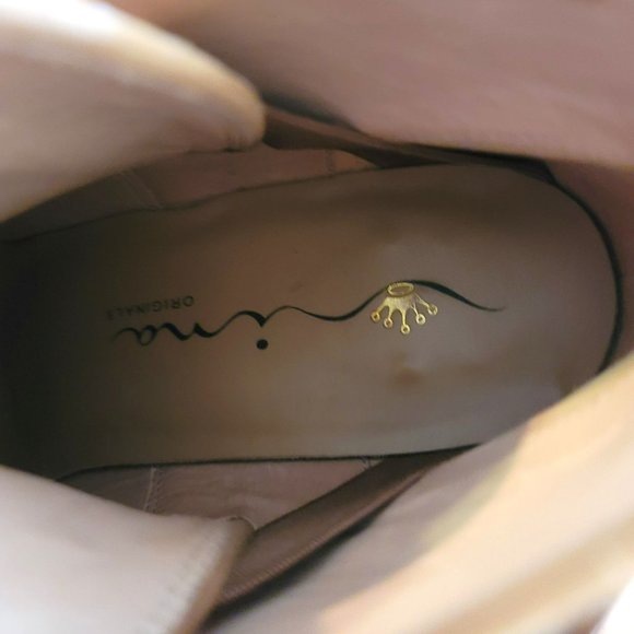 Nina Originals Tan Ankle Boot Perforated Stacked Heel Woman's Size 11 JJ3045 - Picture 11 of 13